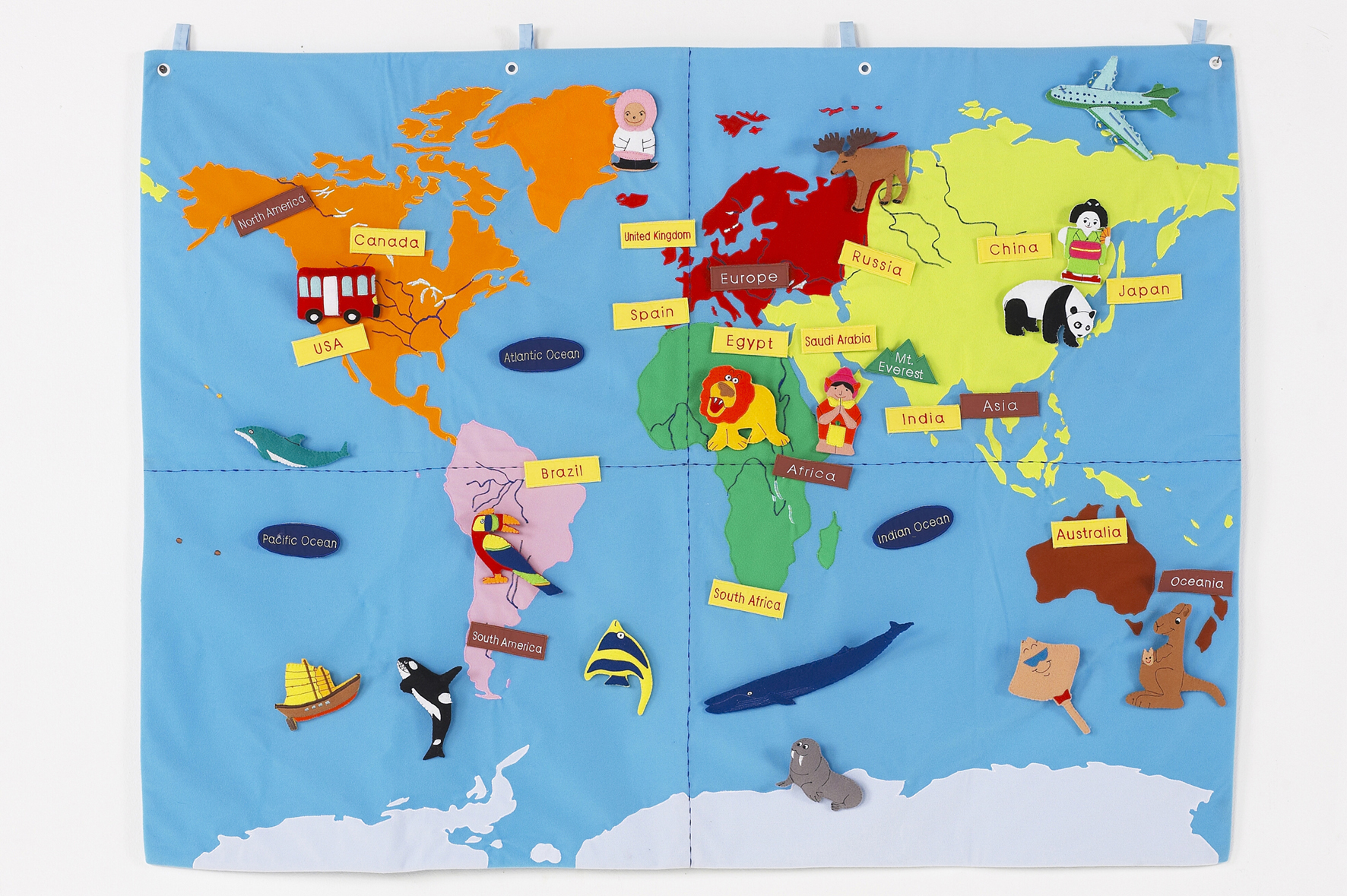 HC1003370 - Cloth Wall Map - World 90 cm x 120 cm | Findel International